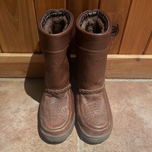 Women's Brown Leather Ankle Boots